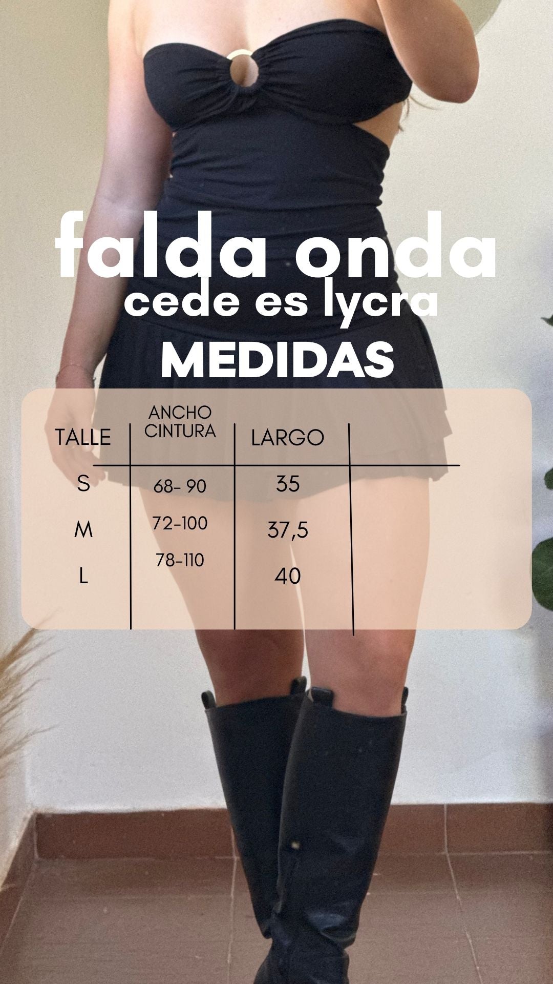 pollera ondas blanco