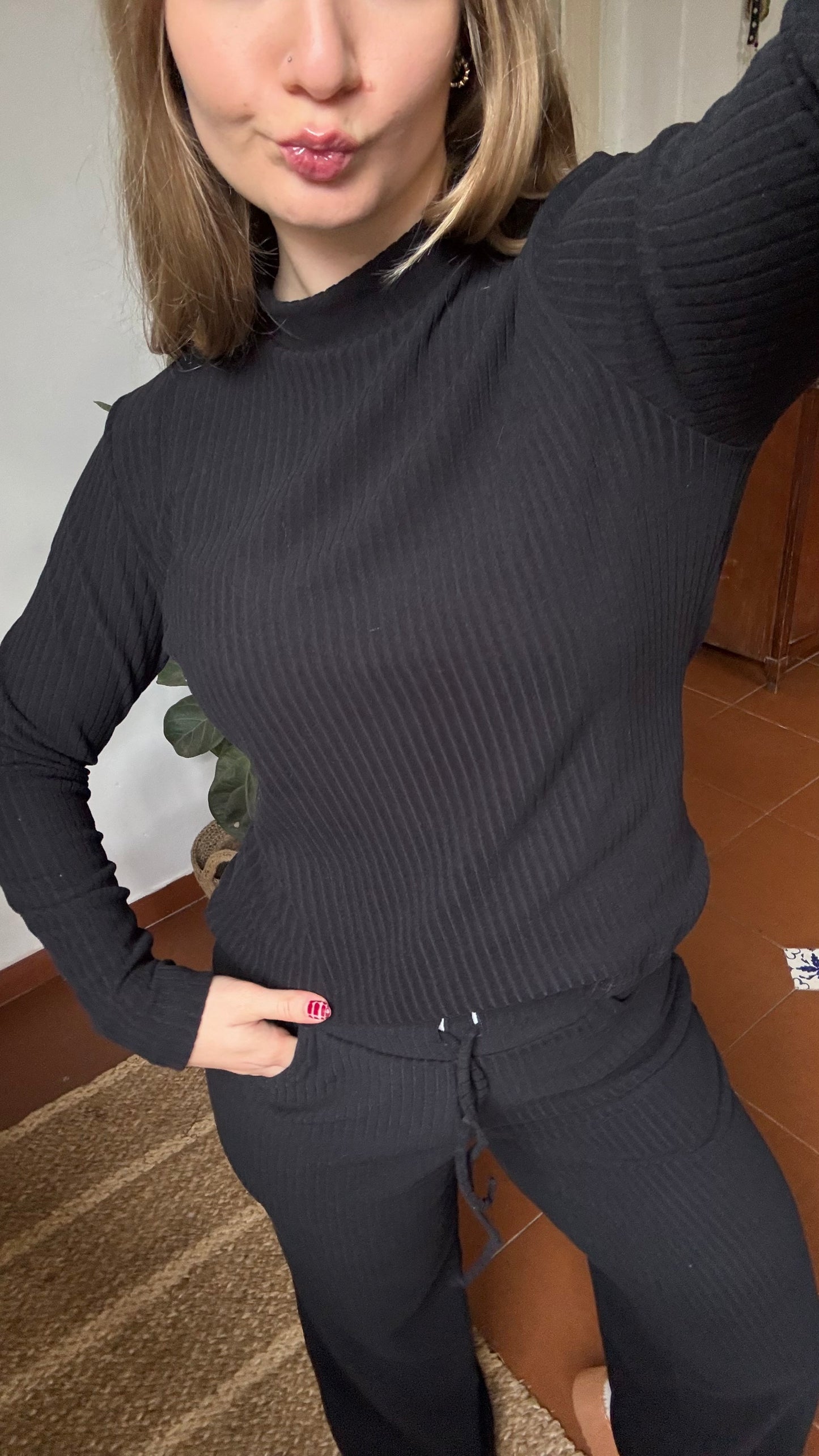 pant basic negro