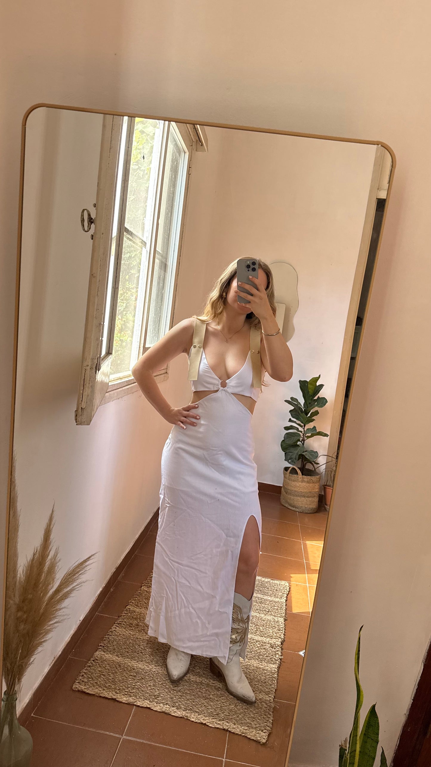 vestido iconic blanco largo