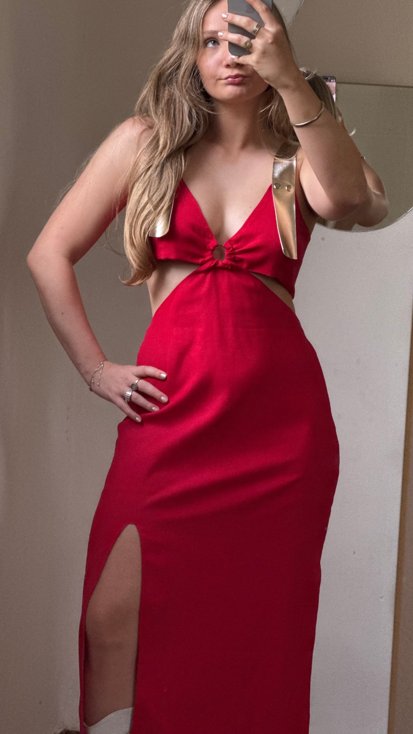 vestido iconic rojo largo
