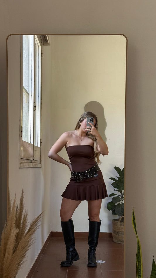 vestido essential chocolate