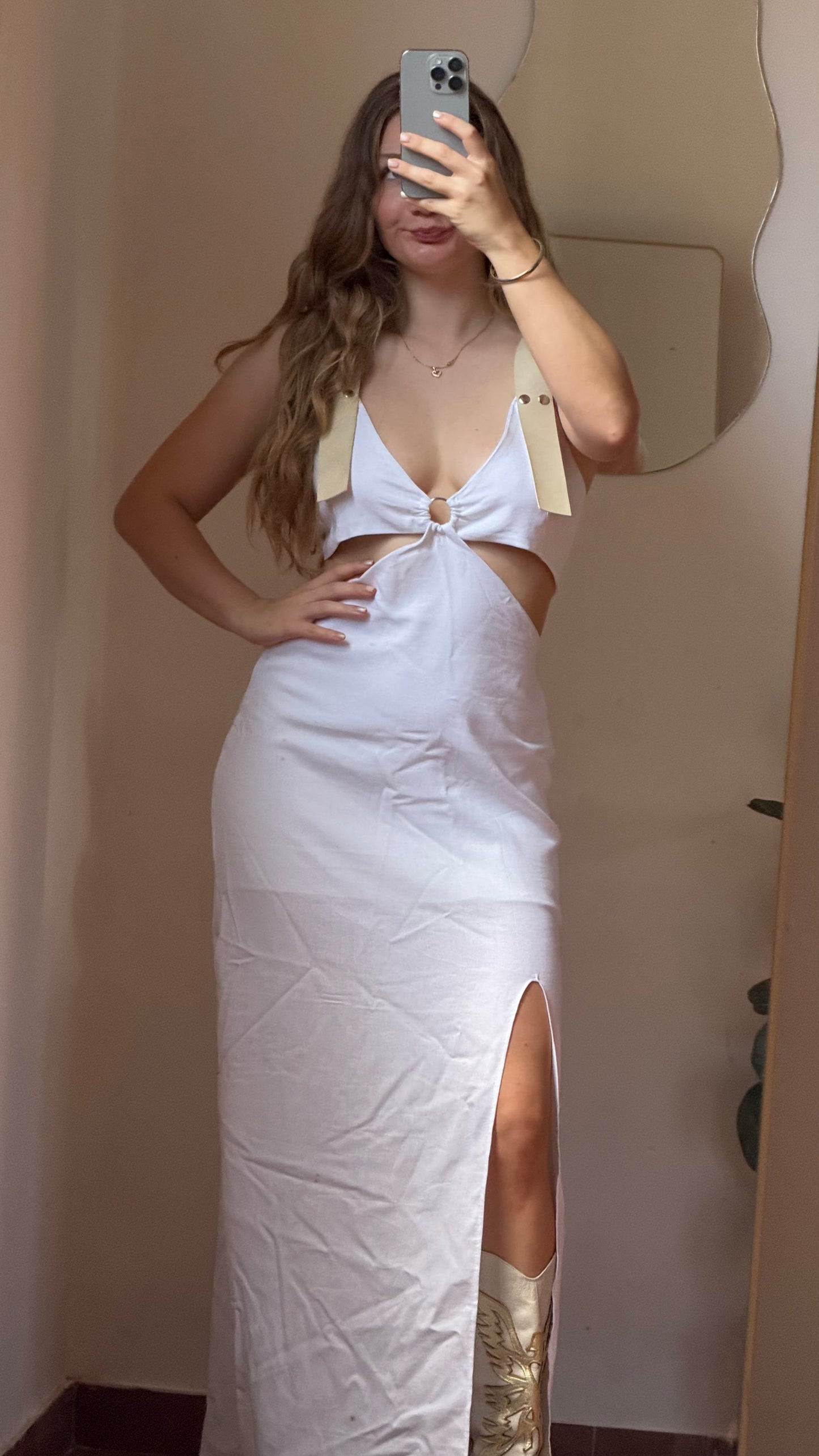 vestido iconic blanco largo