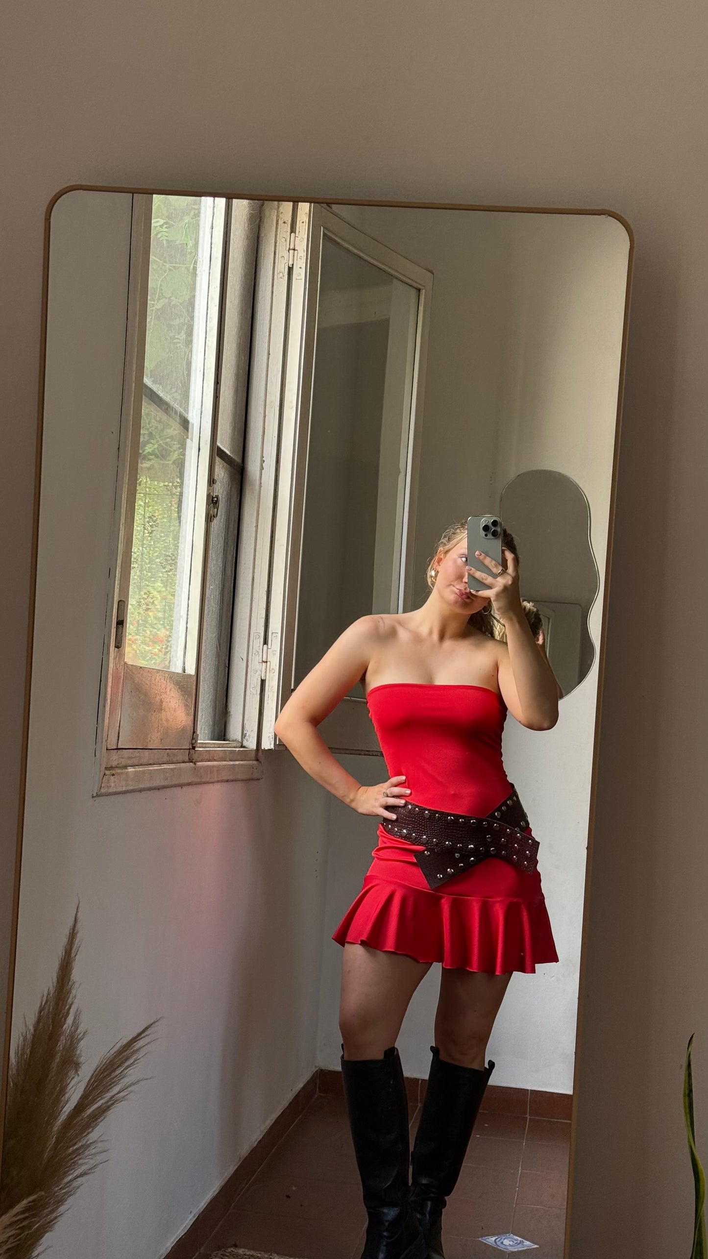 vestido essential rojo