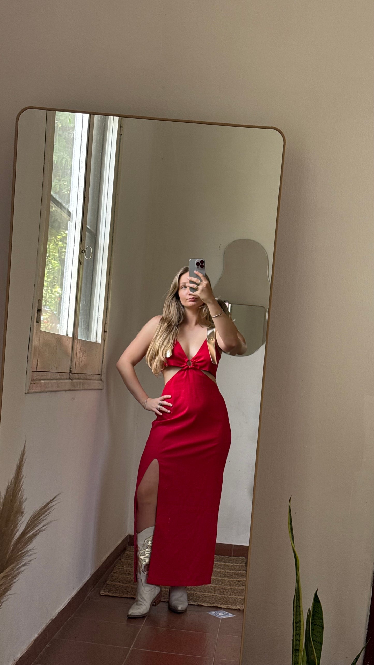 vestido iconic rojo largo