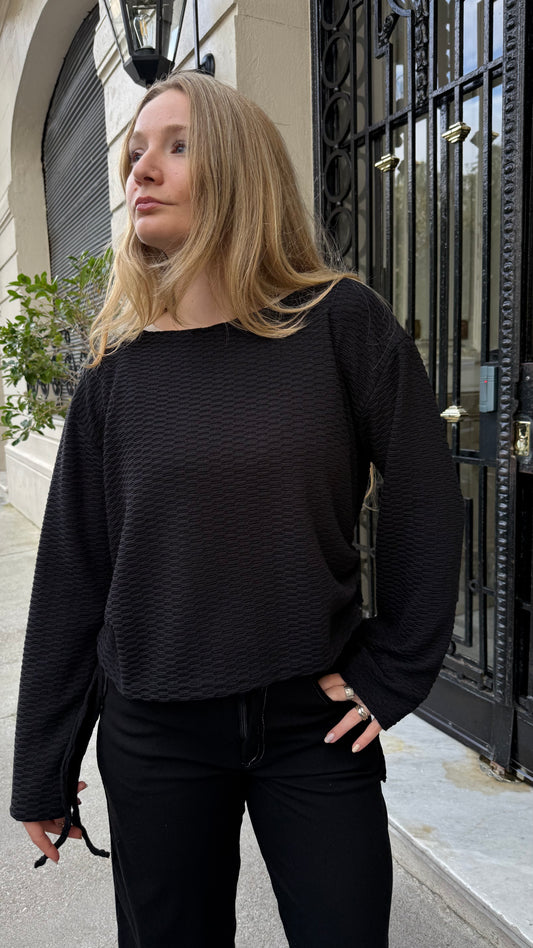buzo nina negro