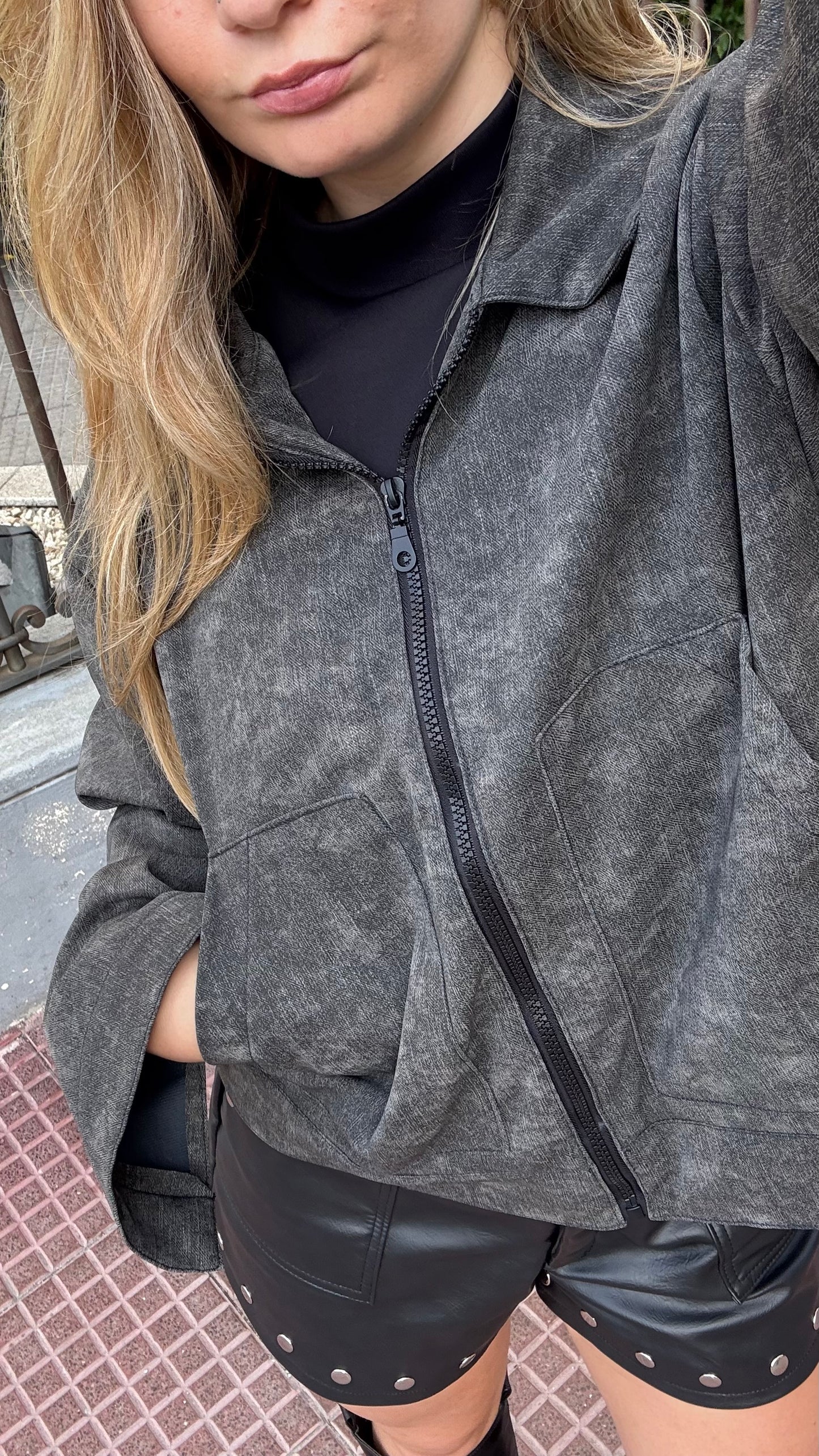 campera basic negro