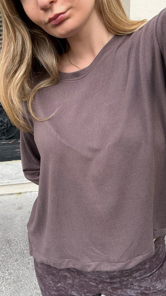 blusa basic chocolate