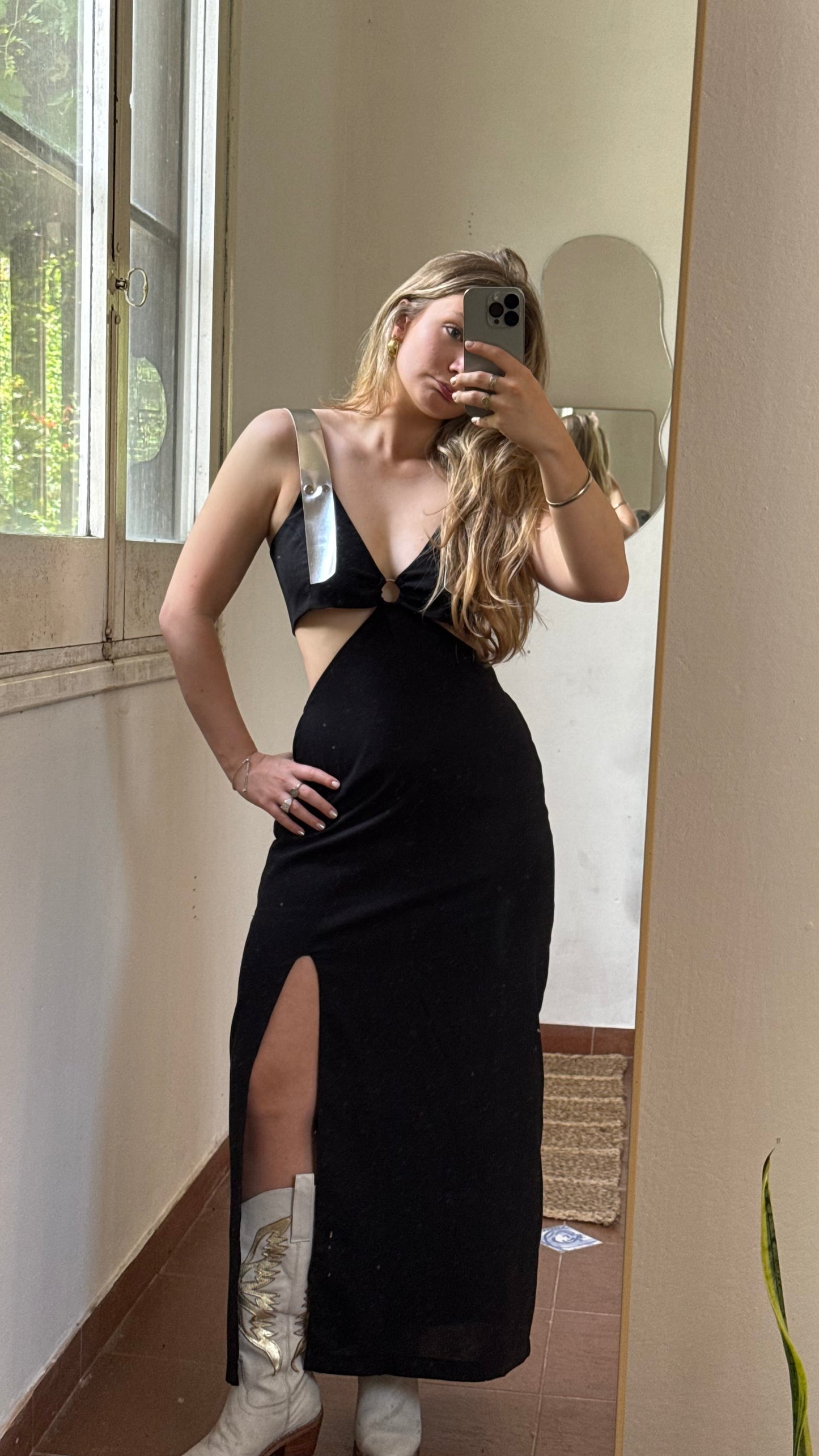 vestido iconic negro largo