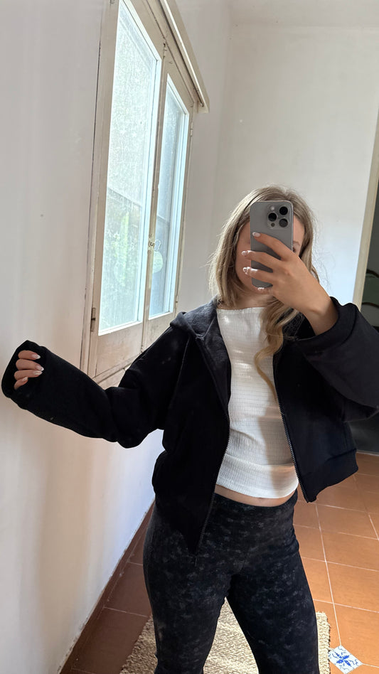 campera lazy negro