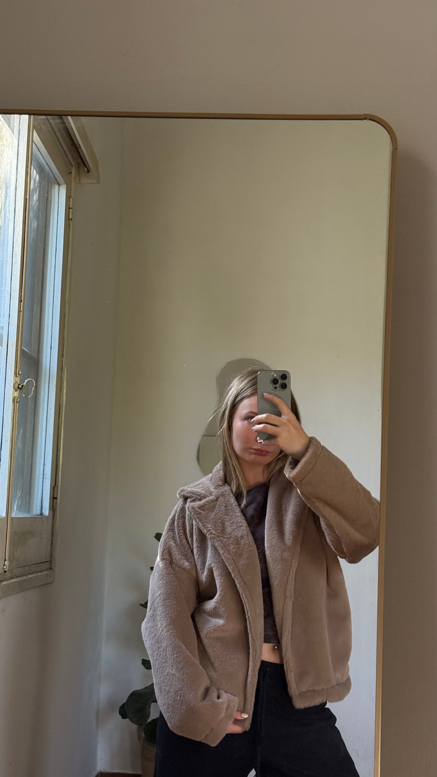 campera piel visón