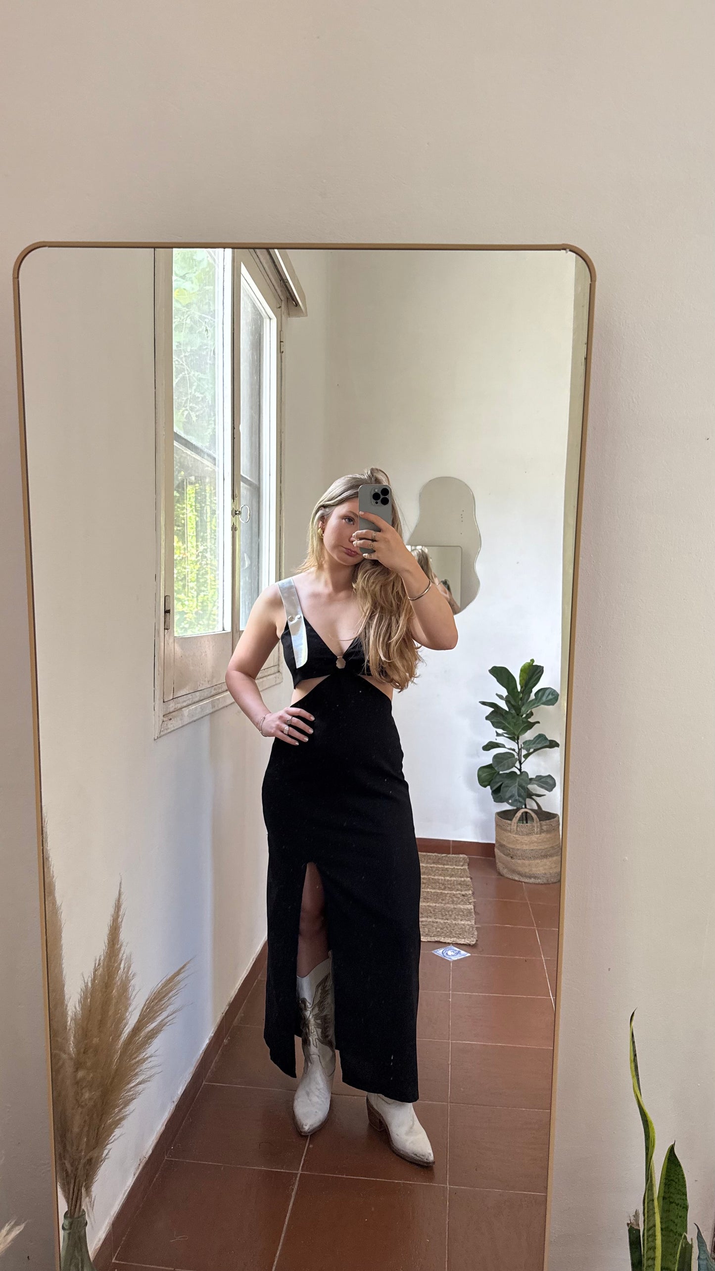 vestido iconic negro largo