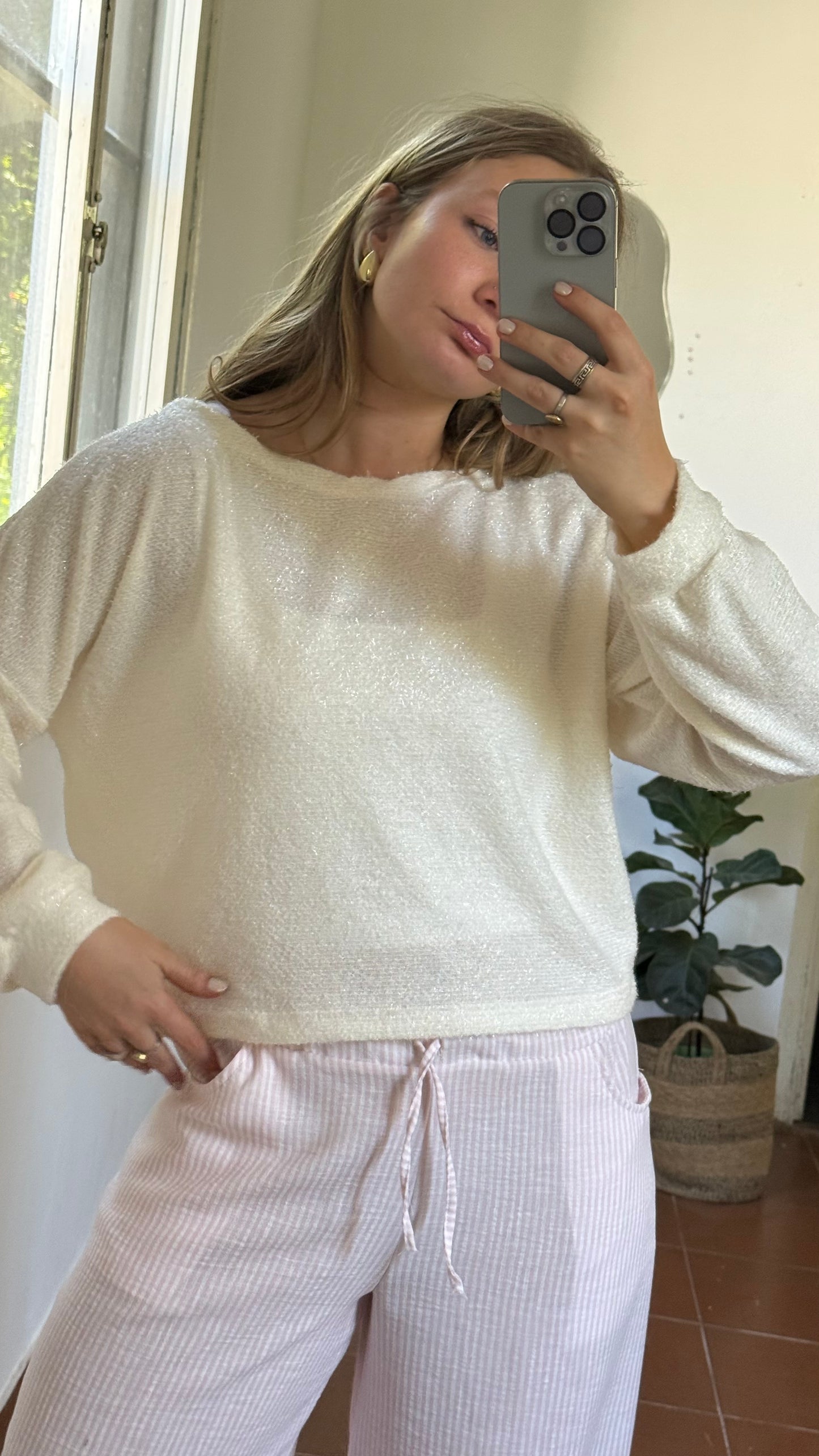 blusa basic lurex