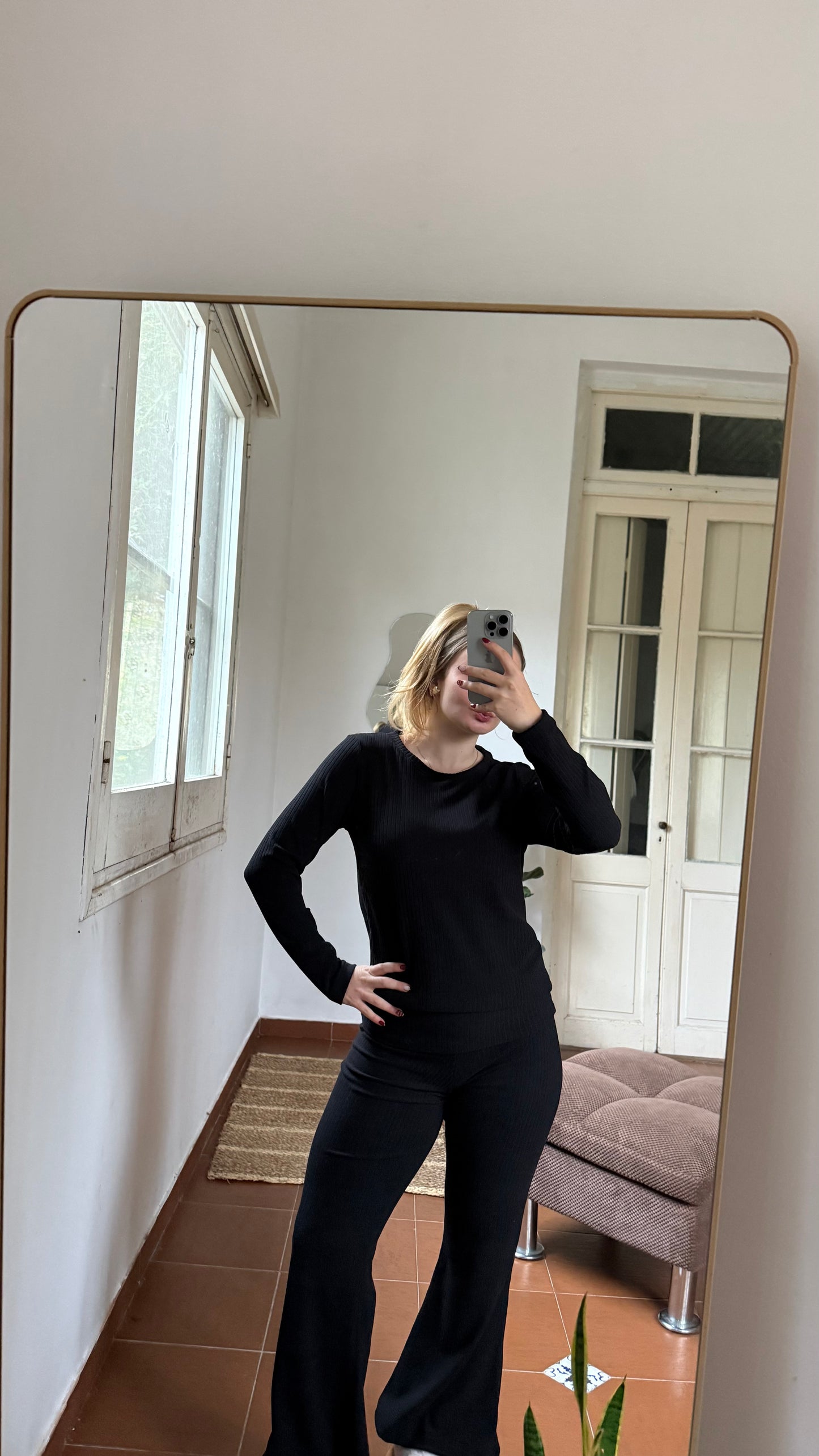 pant cozy negro