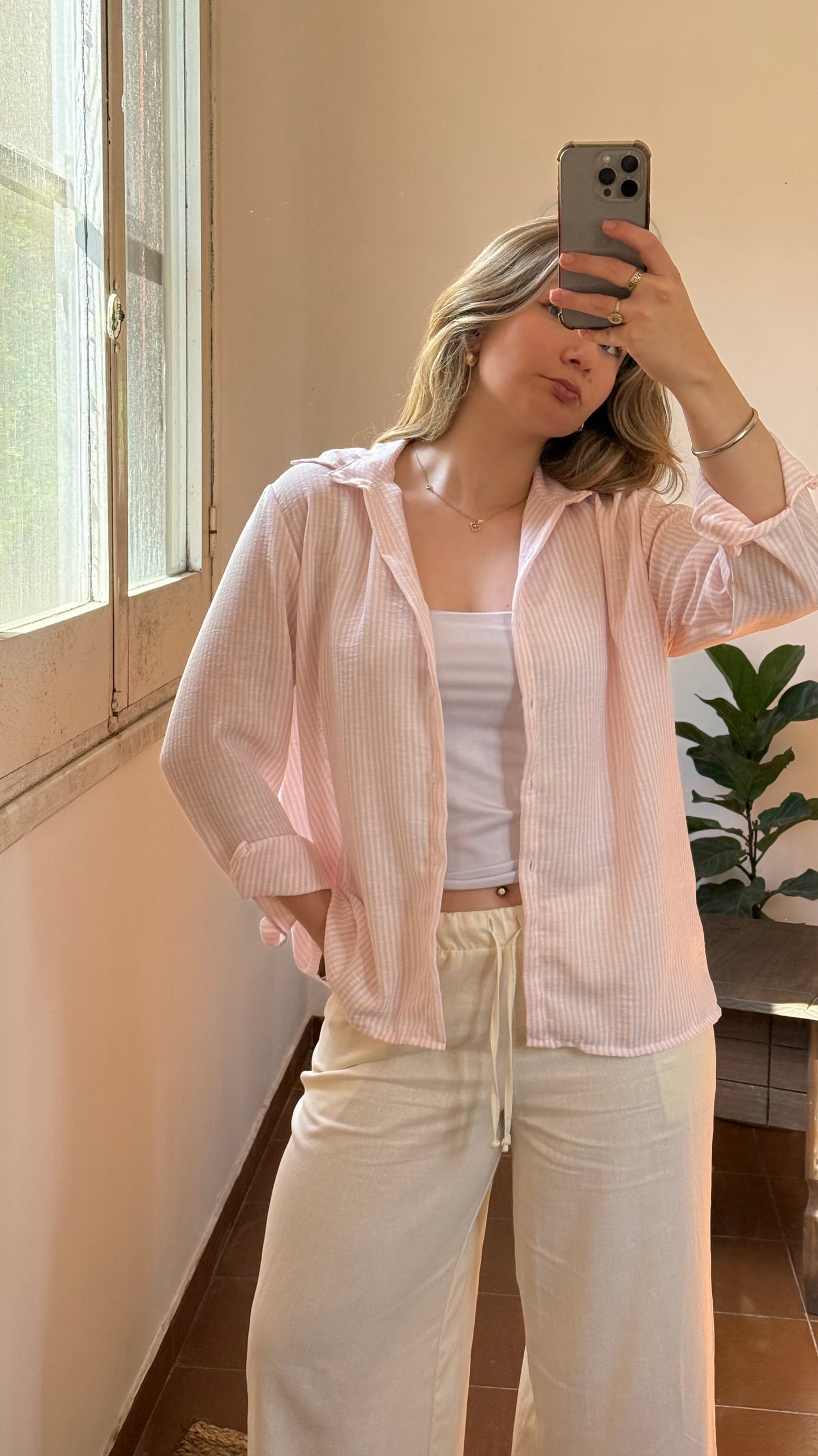 camisa aika rosa