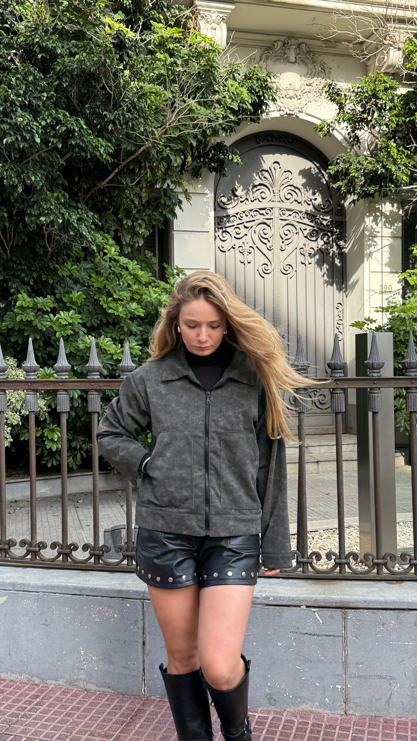 campera basic negro