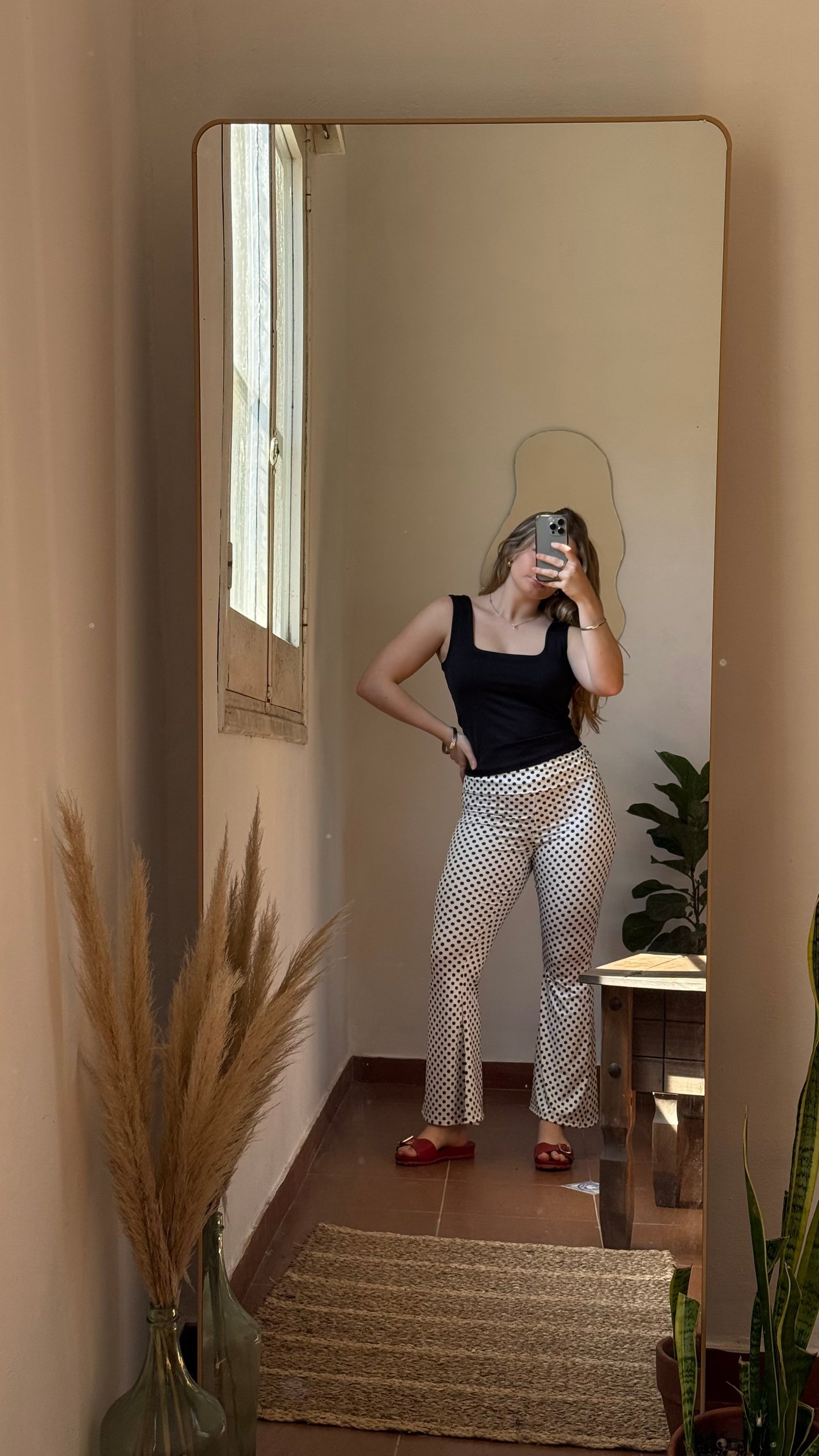 pant yoga polka dots