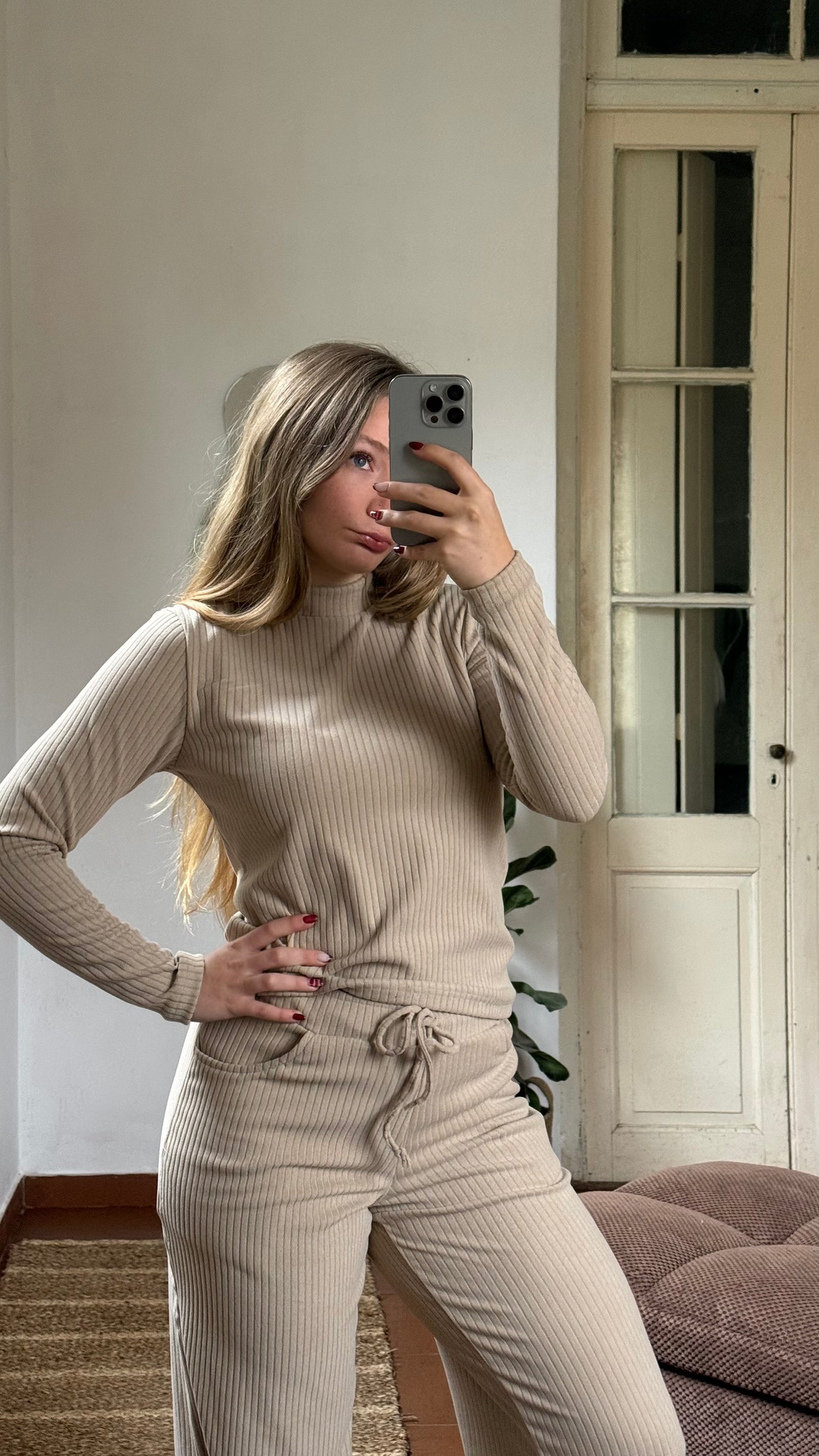 pant basic beige