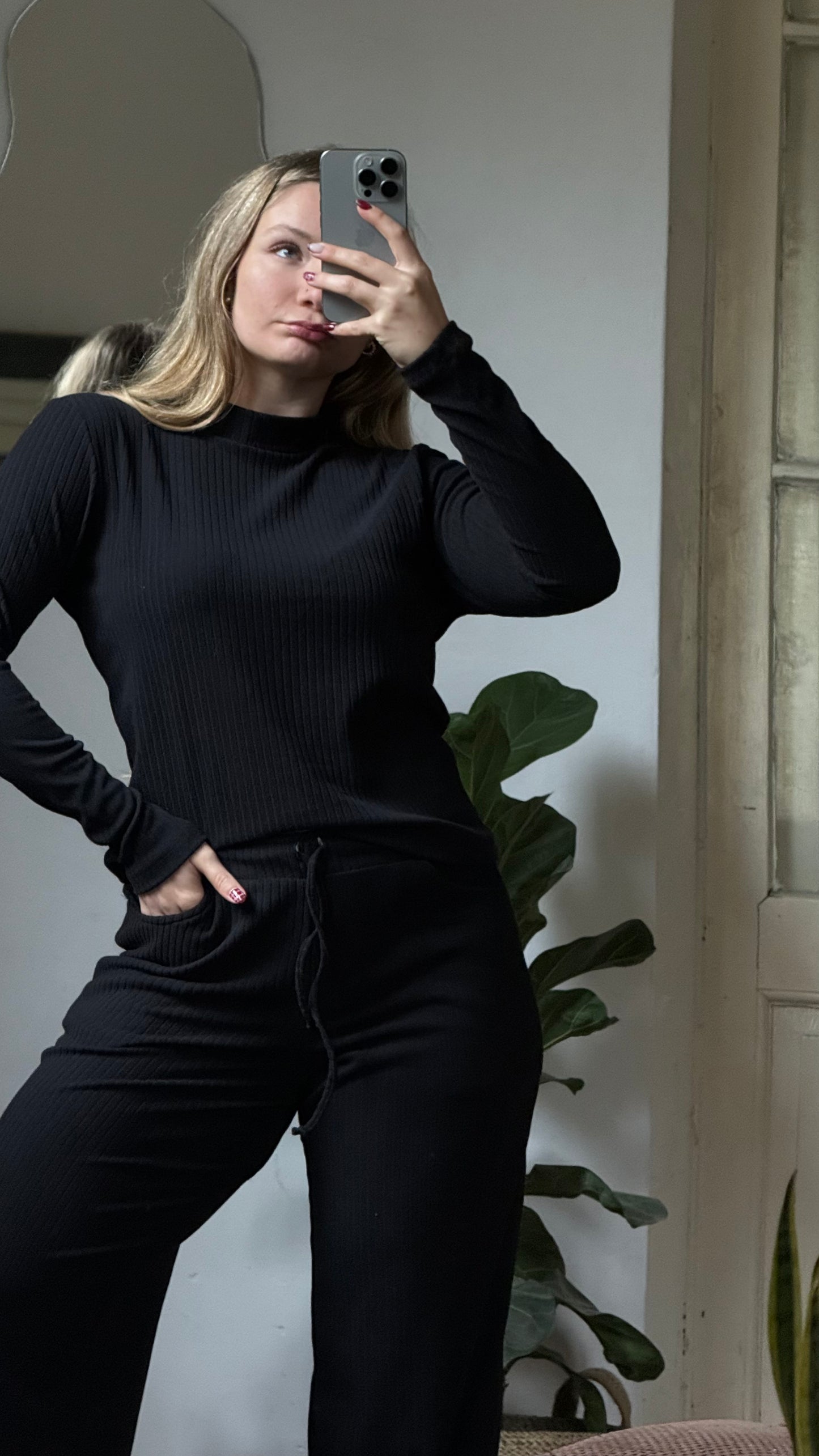 pant basic negro