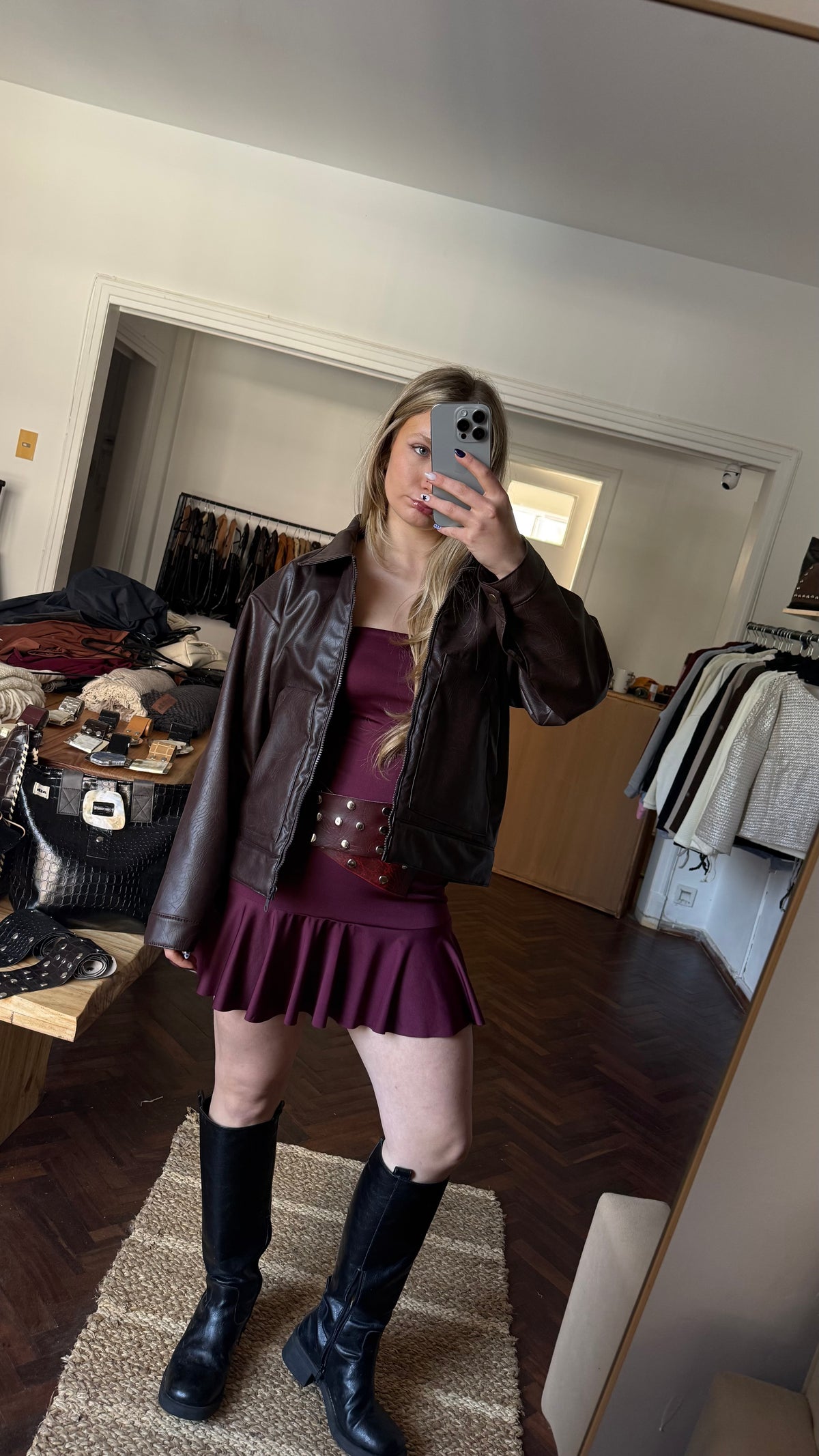 vestido essential bordo